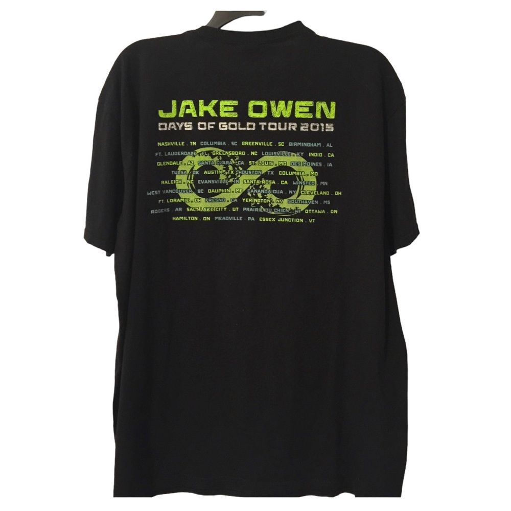 JAKE OWEN 2015 DAYS OF GOLD TOUR Band Fan Graphic Tee T-Shirt WE ALL WANT XL  SS